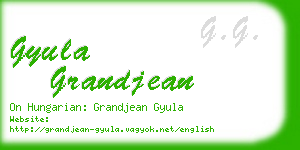gyula grandjean business card